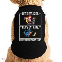 Funny Let's Eat Kids Punctuation Saves Lives Grammar Doggie Tank thumb 0