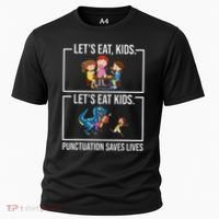 Funny Let's Eat Kids Punctuation Saves Lives Grammar Cooling Performance Crew T-Shirt thumb 0
