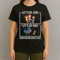 Funny Let's Eat Kids Punctuation Saves Lives Grammar T-Shirt thumb 4