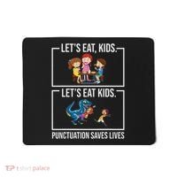 Funny Let's Eat Kids Punctuation Saves Lives Grammar Mousepad thumb 0