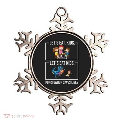 Funny Let's Eat Kids Punctuation Saves Lives Grammar Ornament