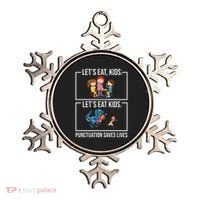 Funny Let's Eat Kids Punctuation Saves Lives Grammar Ornament thumb 0