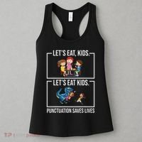 Funny Let's Eat Kids Punctuation Saves Lives Grammar Women's Tank Top thumb 3