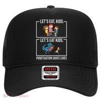 Funny Let's Eat Kids Punctuation Saves Lives Grammar Hat thumb 0