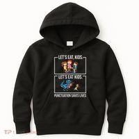 Funny Let's Eat Kids Punctuation Saves Lives Grammar Kids Hoodie thumb 0