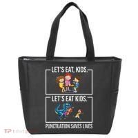 Funny Let's Eat Kids Punctuation Saves Lives Grammar Tote Bag thumb 0
