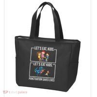 Funny Let's Eat Kids Punctuation Saves Lives Grammar Tote Bag thumb 3