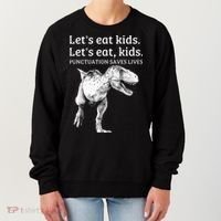 Funny Lets Eat Punctuation Saves Lives Grammar Women's Sweatshirt thumb 0