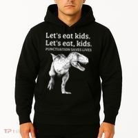 Funny Lets Eat Punctuation Saves Lives Grammar Hoodie thumb 2