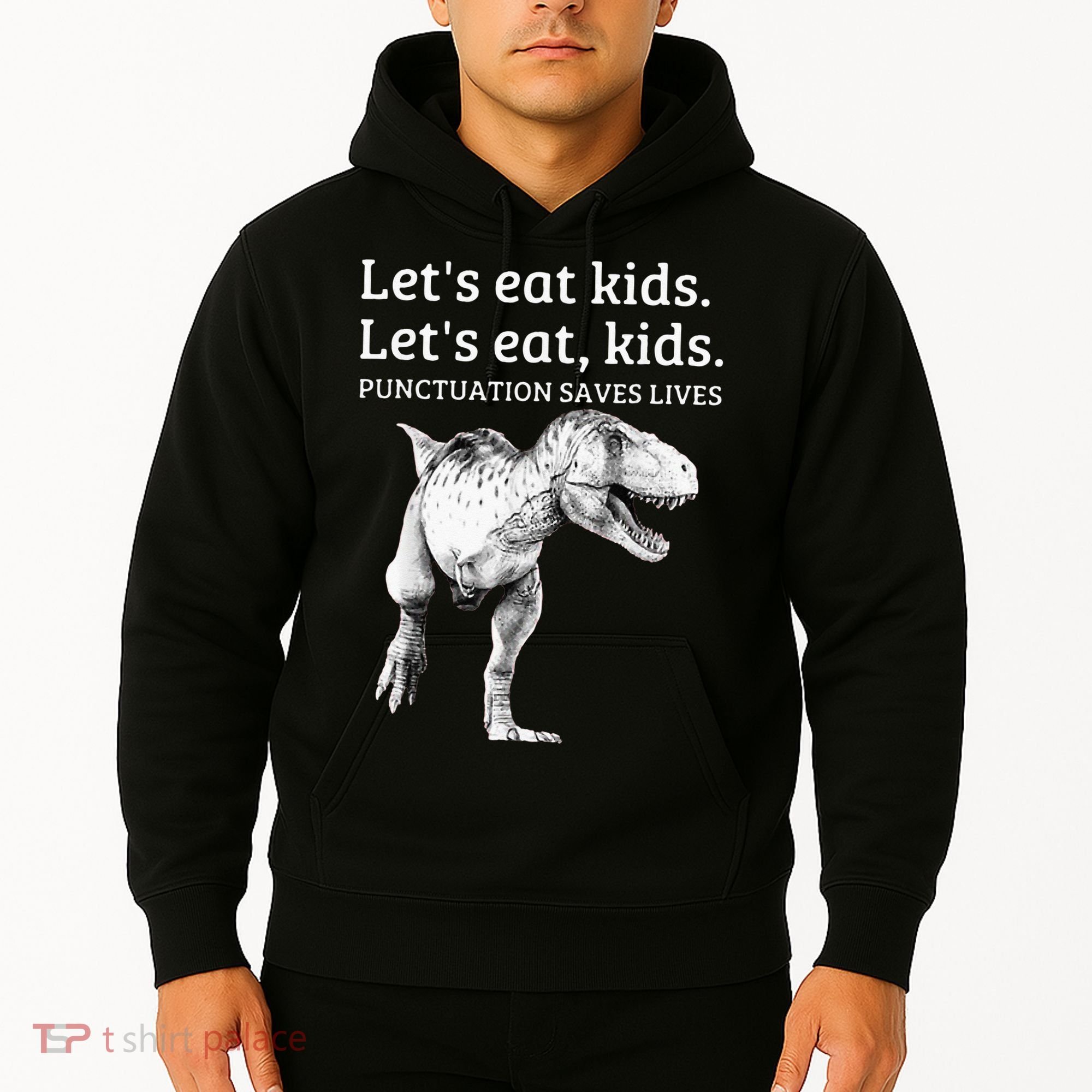 Funny Lets Eat Punctuation Saves Lives Grammar Hoodie