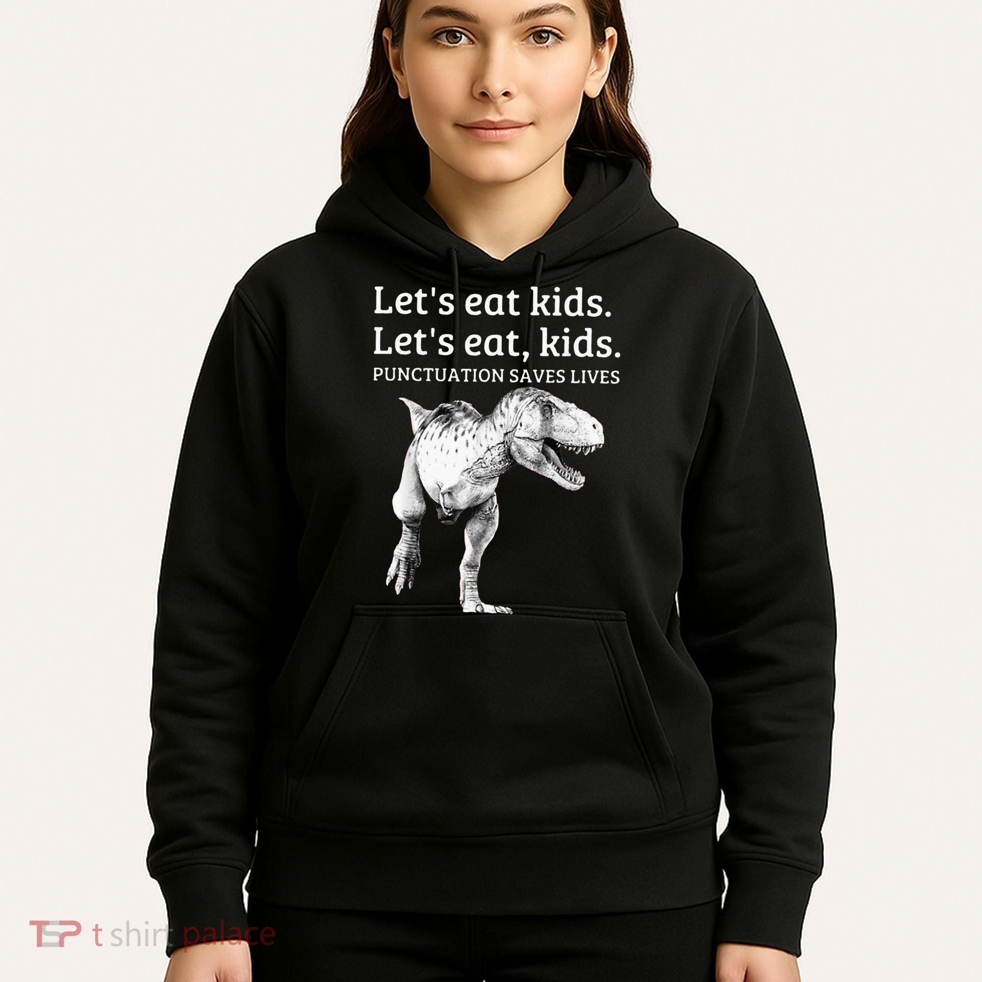 Funny Lets Eat Punctuation Saves Lives Grammar Hoodie
