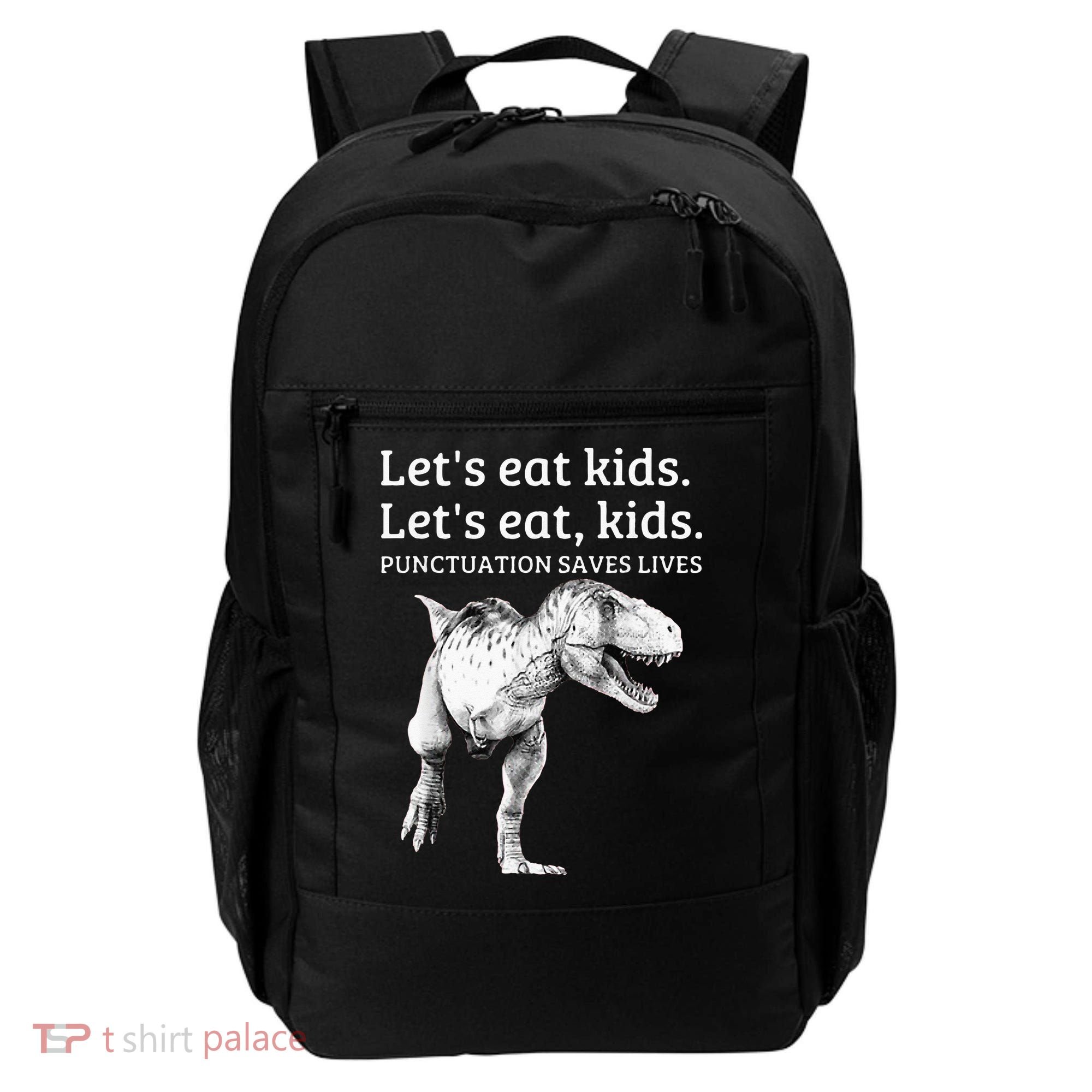 Funny Lets Eat Punctuation Saves Lives Grammar Backpack