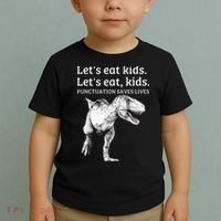 Funny Lets Eat Punctuation Saves Lives Grammar Toddler T-Shirt thumb 2