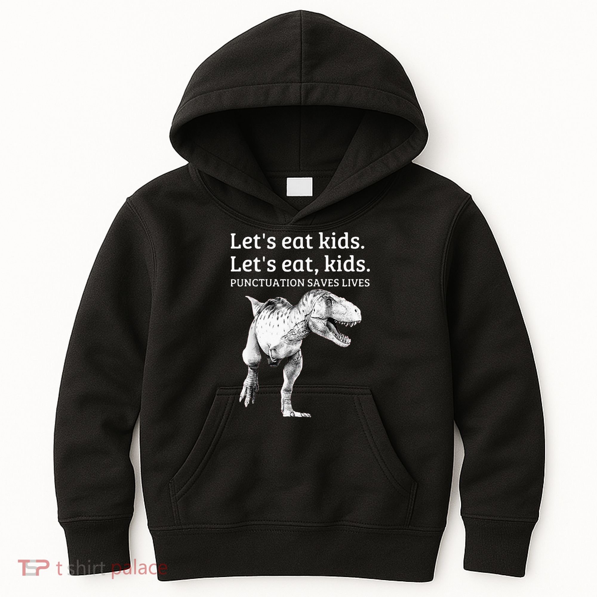 Funny Lets Eat Punctuation Saves Lives Grammar Kids Hoodie