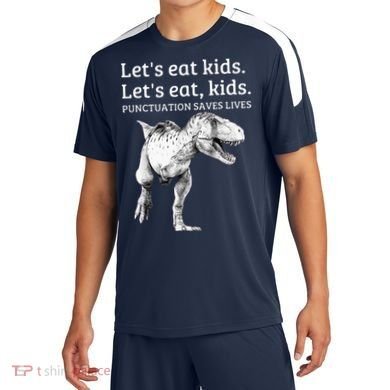Funny Lets Eat Punctuation Saves Lives Grammar Soccer Jersey