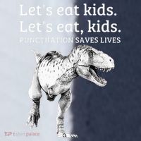 Funny Lets Eat Punctuation Saves Lives Grammar Sport-Tek Competitor United Soccer Jersey thumb 4