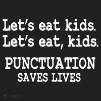 Funny Let's Eat Kids Punctuation Saves Lives Teacher Cute Gift Women's Sweatshirt thumb 2