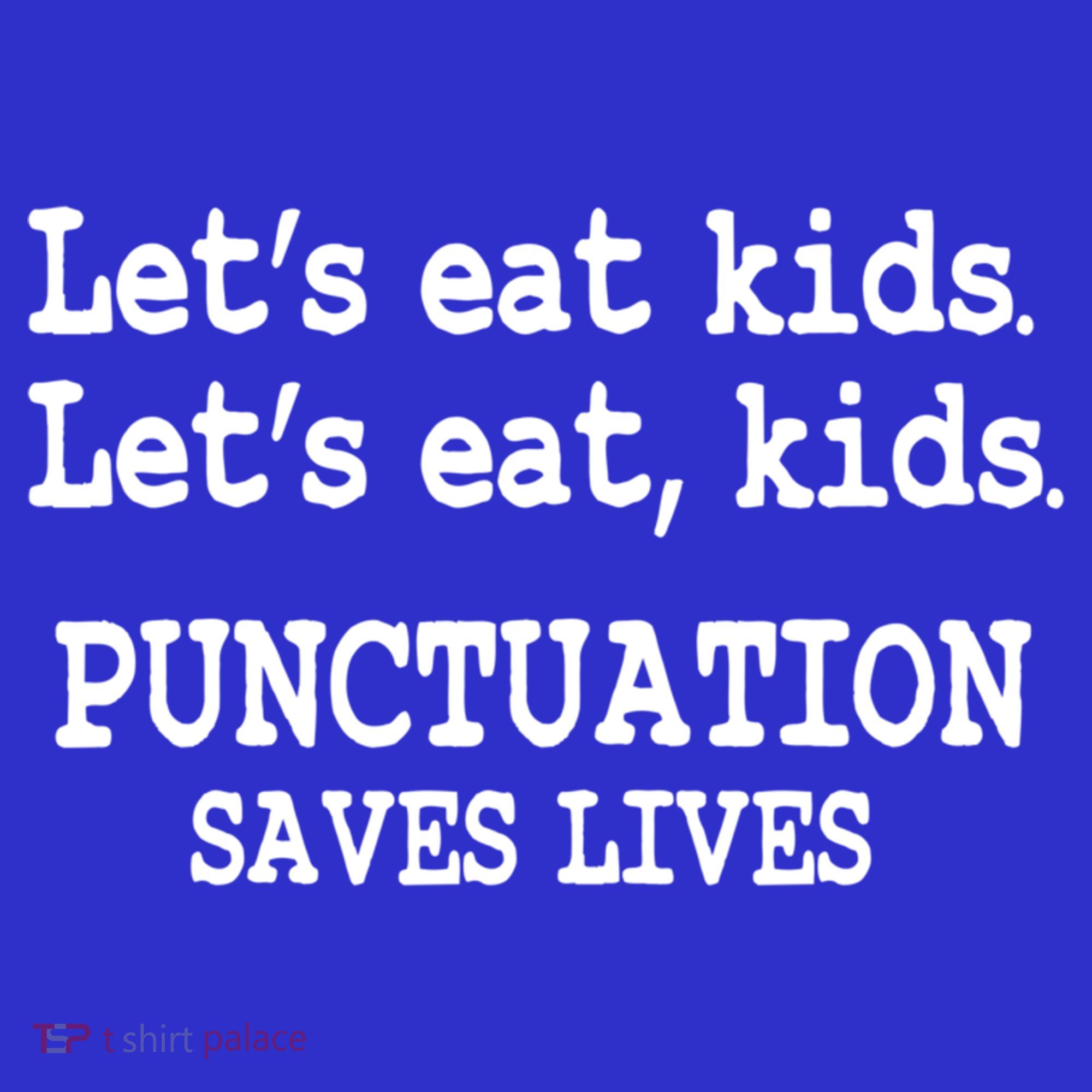 Funny Let's Eat Kids Punctuation Saves Lives Teacher Cute Gift Women's Tank Top