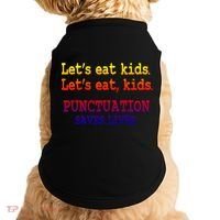 Funny Let's Eat Kids Punctuation Saves Lives Teacher Gift Doggie Tank thumb 0