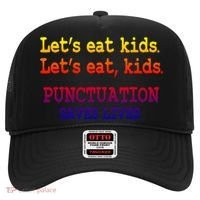 Funny Let's Eat Kids Punctuation Saves Lives Teacher Gift Hat thumb 0