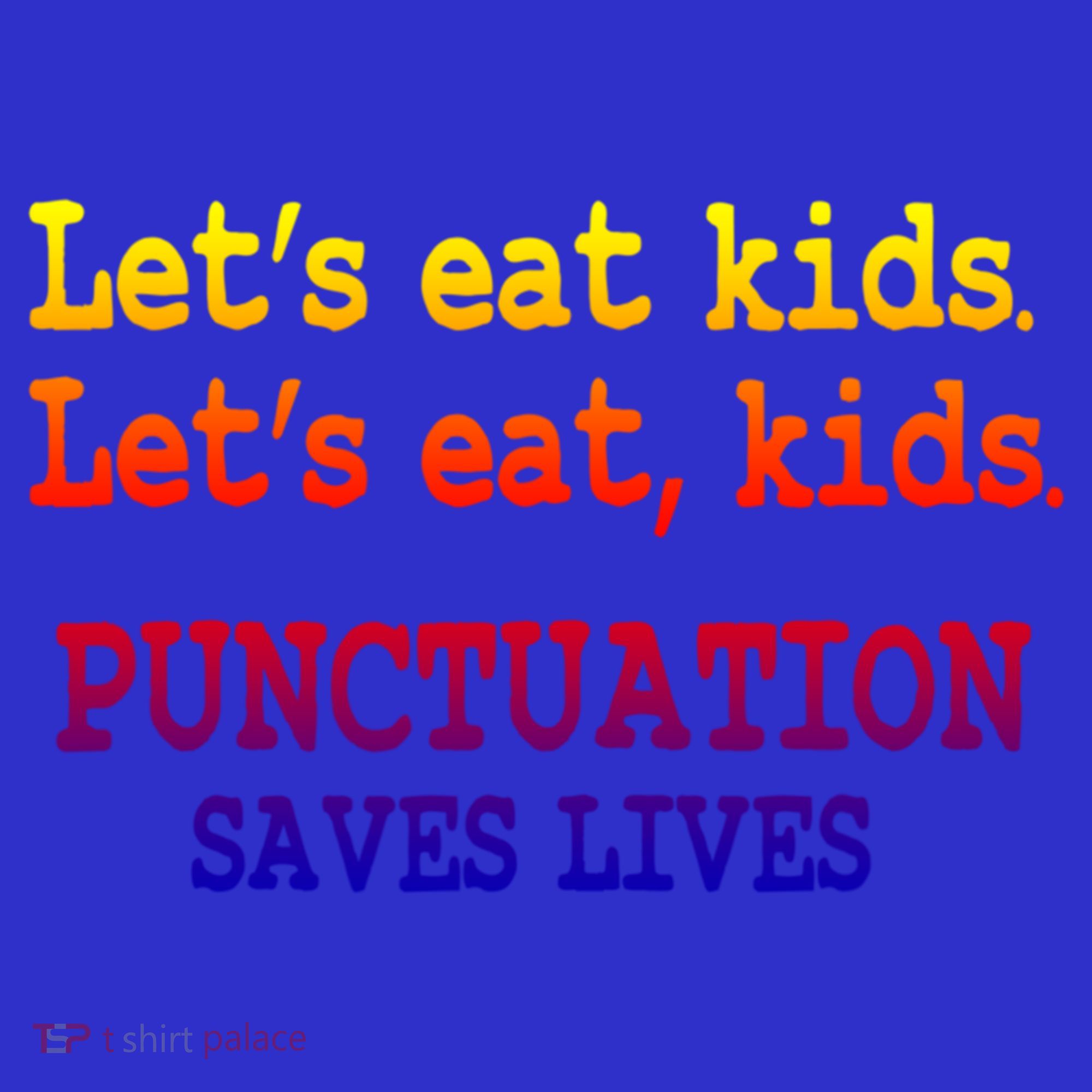 Funny Let's Eat Kids Punctuation Saves Lives Teacher Gift Women's Tank Top