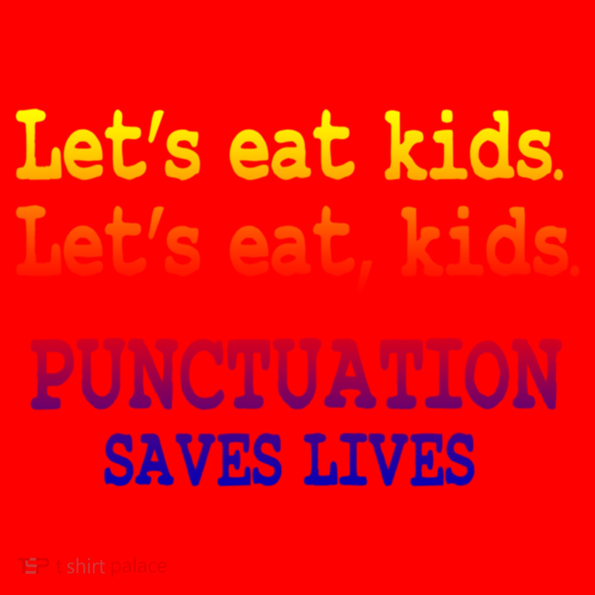Funny Let's Eat Kids Punctuation Saves Lives Teacher Gift Santa Hat