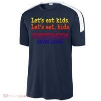 Funny Let's Eat Kids Punctuation Saves Lives Teacher Gift Sport-Tek Competitor United Soccer Jersey thumb 2