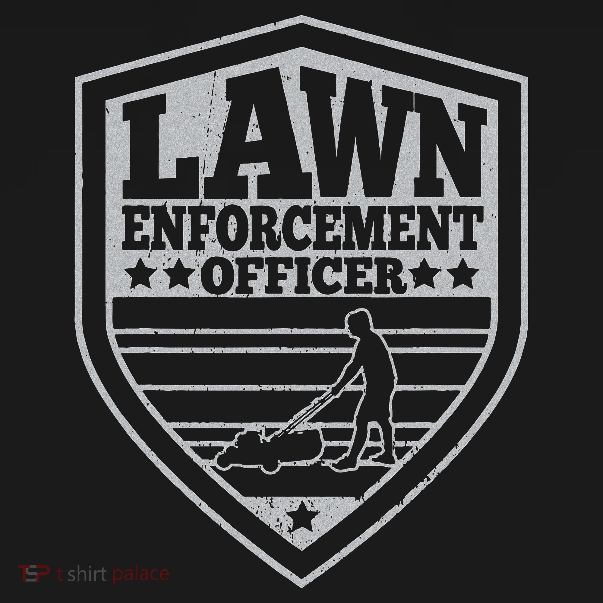 Funny Lawn Enforcement Officer Dad Lawn Mowing USA-Made Doggie Bandana