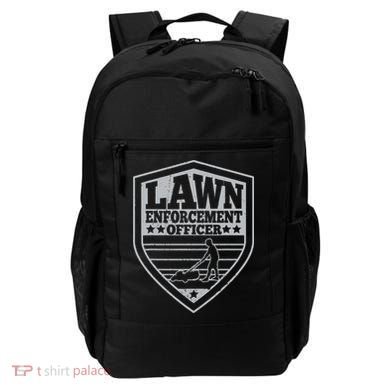 Funny Lawn Enforcement Officer Dad Lawn Mowing Backpack