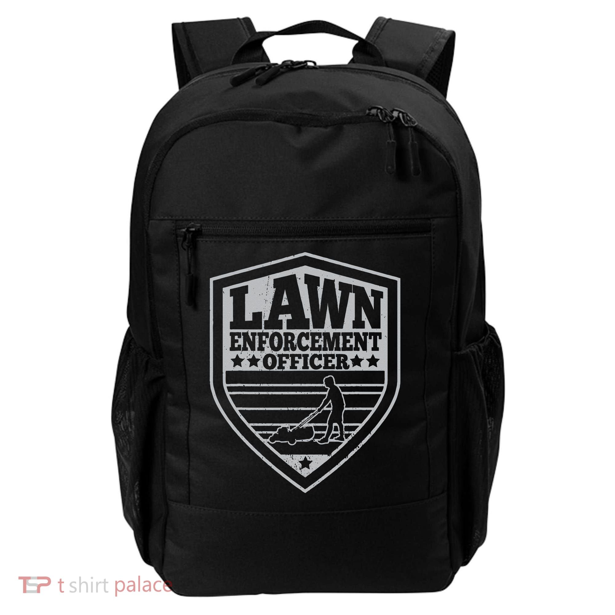 Funny Lawn Enforcement Officer Dad Lawn Mowing Backpack