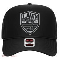 Funny Lawn Enforcement Officer Dad Lawn Mowing Hat thumb 0