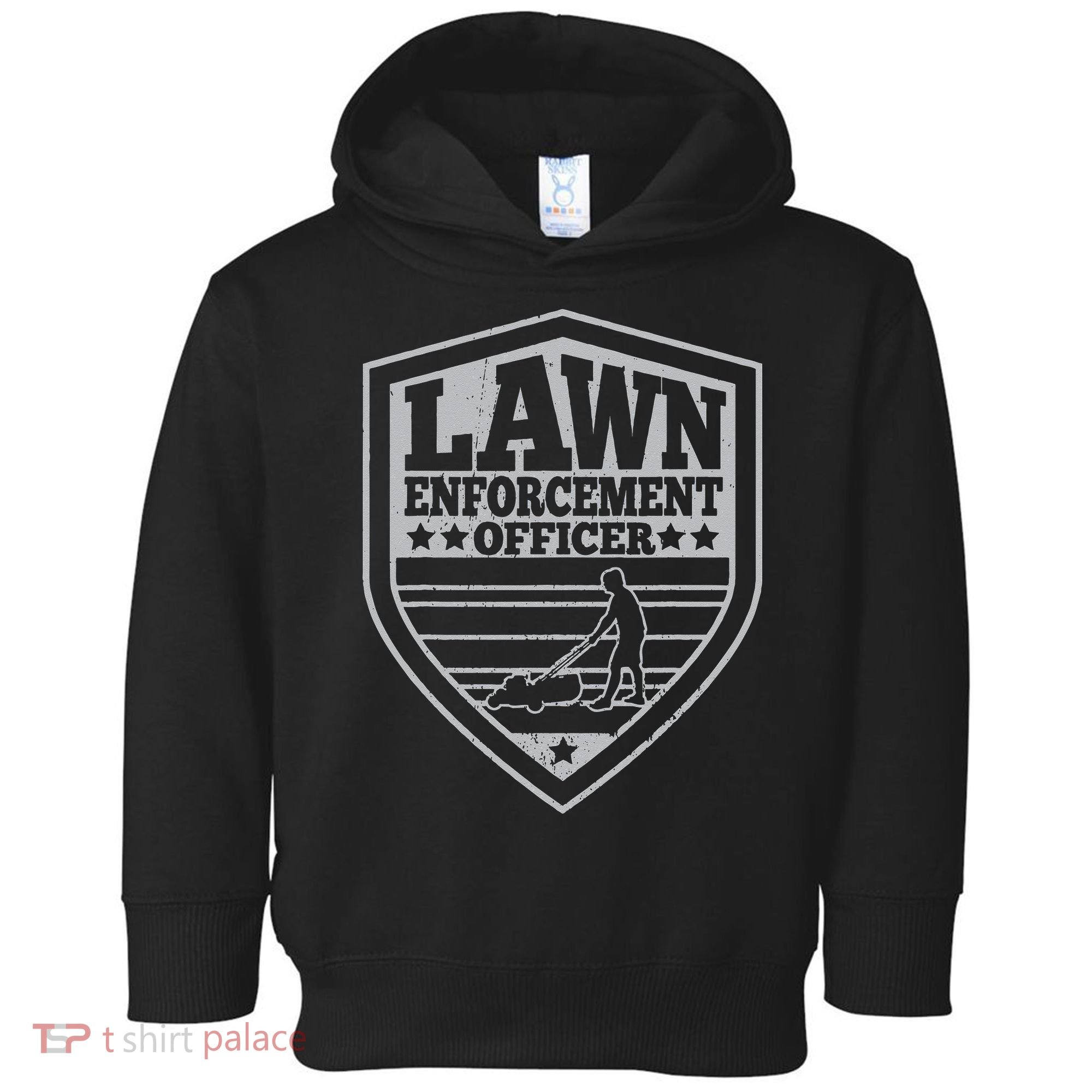 Funny Lawn Enforcement Officer Dad Lawn Mowing Toddler Hoodie