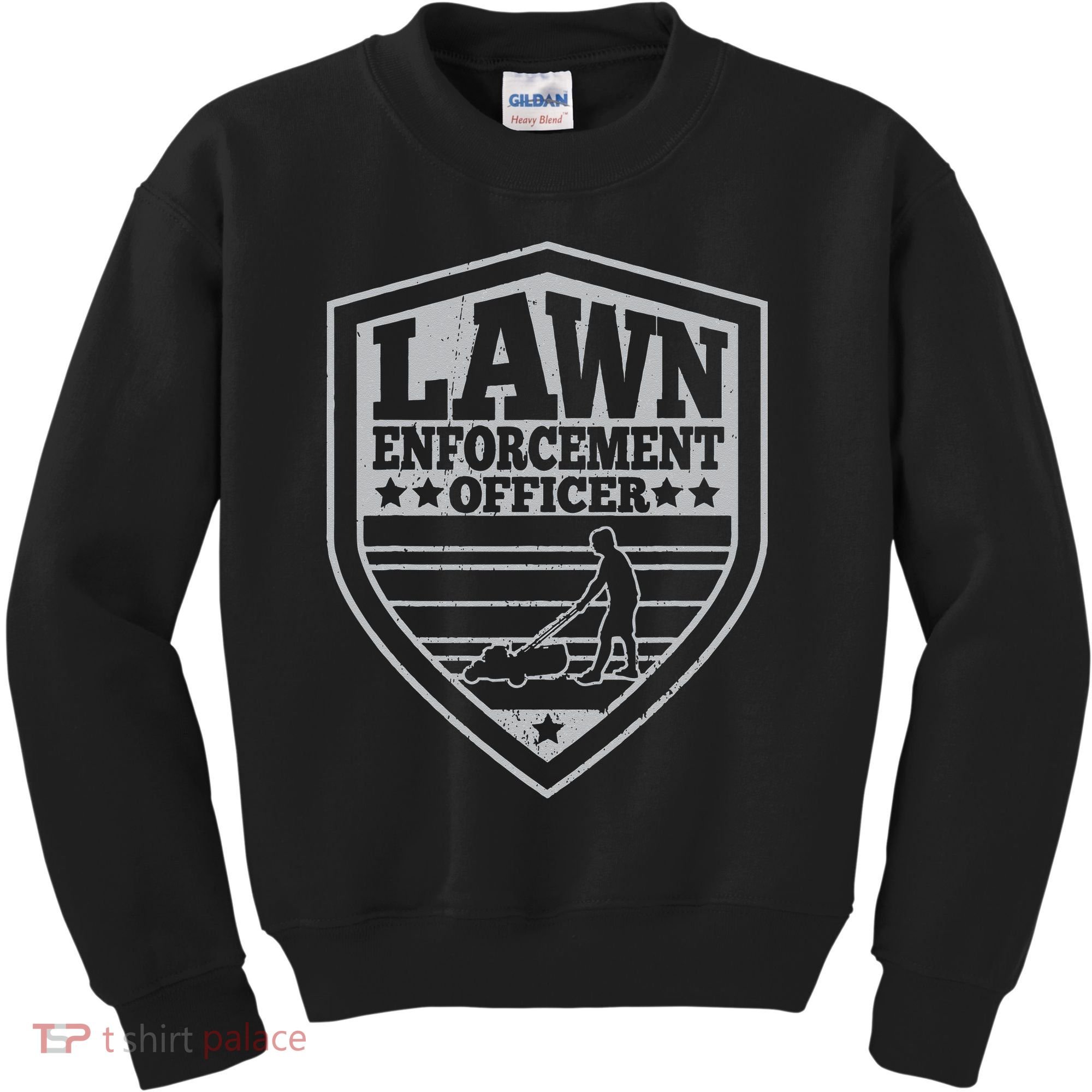 Funny Lawn Enforcement Officer Dad Lawn Mowing Kids Sweatshirt