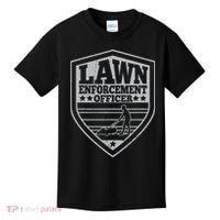 Funny Lawn Enforcement Officer Dad Lawn Mowing Kids T-Shirt thumb 0