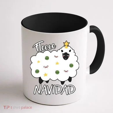 Fleece Navidad Coffee Mug back