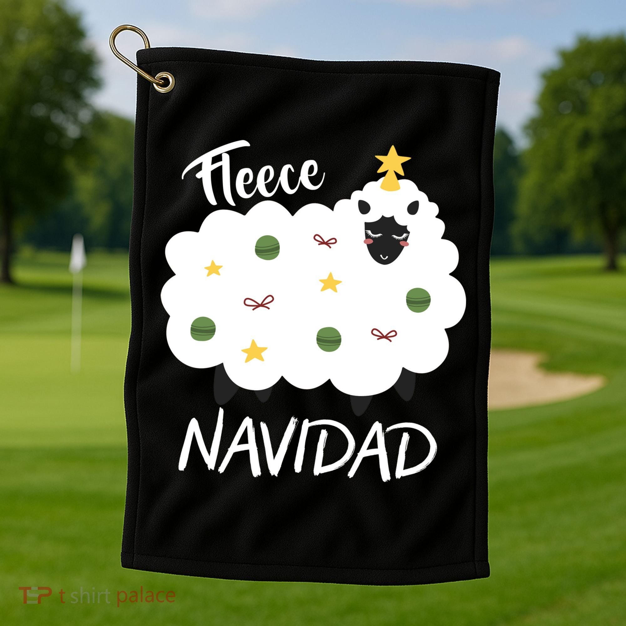 Fleece Navidad Golf Towel