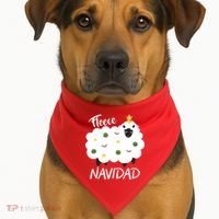 Fleece Navidad USA-Made Doggie Bandana thumb 1