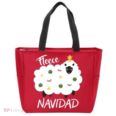 Fleece Navidad Tote Bag
