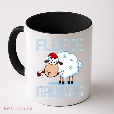 Fleece Navidad Sheep Lamb Ugly Christmas Sweater Design Coffee Mug