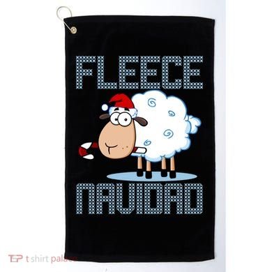 Fleece Navidad Sheep Lamb Ugly Christmas Sweater Design Golf Towel