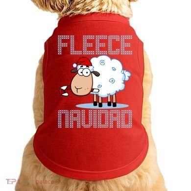 Fleece Navidad Sheep Lamb Ugly Christmas Sweater Design Doggie Tank