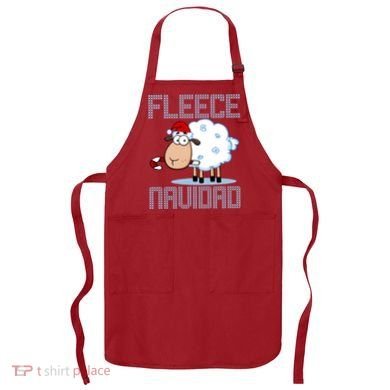 Fleece Navidad Sheep Lamb Ugly Christmas Sweater Design Apron