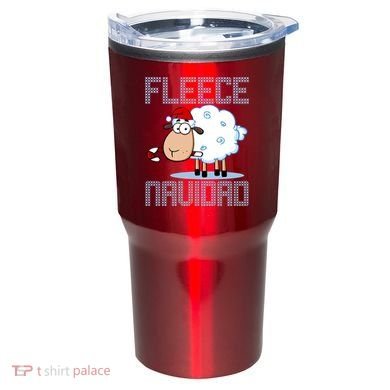 Fleece Navidad Sheep Lamb Ugly Christmas Sweater Design Tumbler