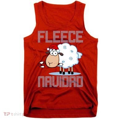 Fleece Navidad Sheep Lamb Ugly Christmas Sweater Design Tank Top