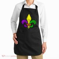 Fleur De Lis Retro Mardi Gras New Orleans Logo Apron thumb 2