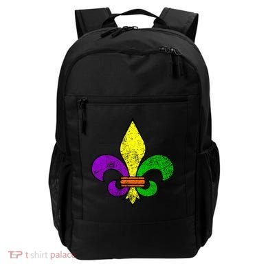 Fleur De Lis Retro Mardi Gras New Orleans Logo Backpack