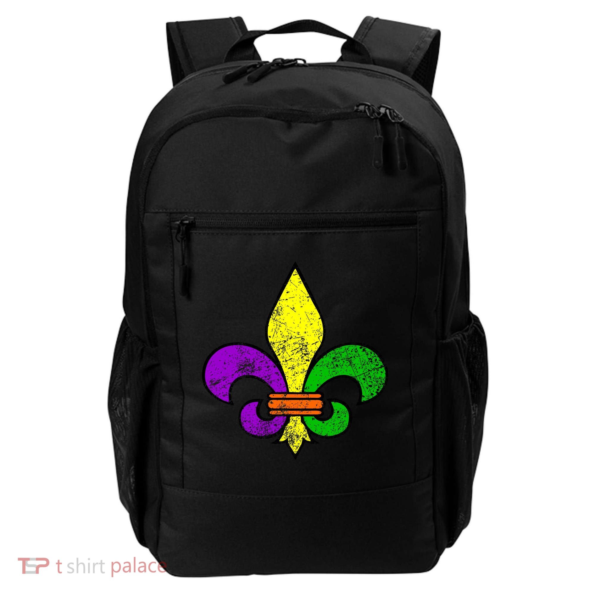 Fleur De Lis Retro Mardi Gras New Orleans Logo Backpack