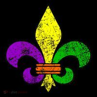 Fleur De Lis Retro Mardi Gras New Orleans Logo Baby Bodysuit thumb 2