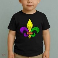 Fleur De Lis Retro Mardi Gras New Orleans Logo Toddler T-Shirt thumb 2