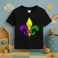 Fleur De Lis Retro Mardi Gras New Orleans Logo Toddler T-Shirt thumb 3